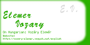 elemer vozary business card